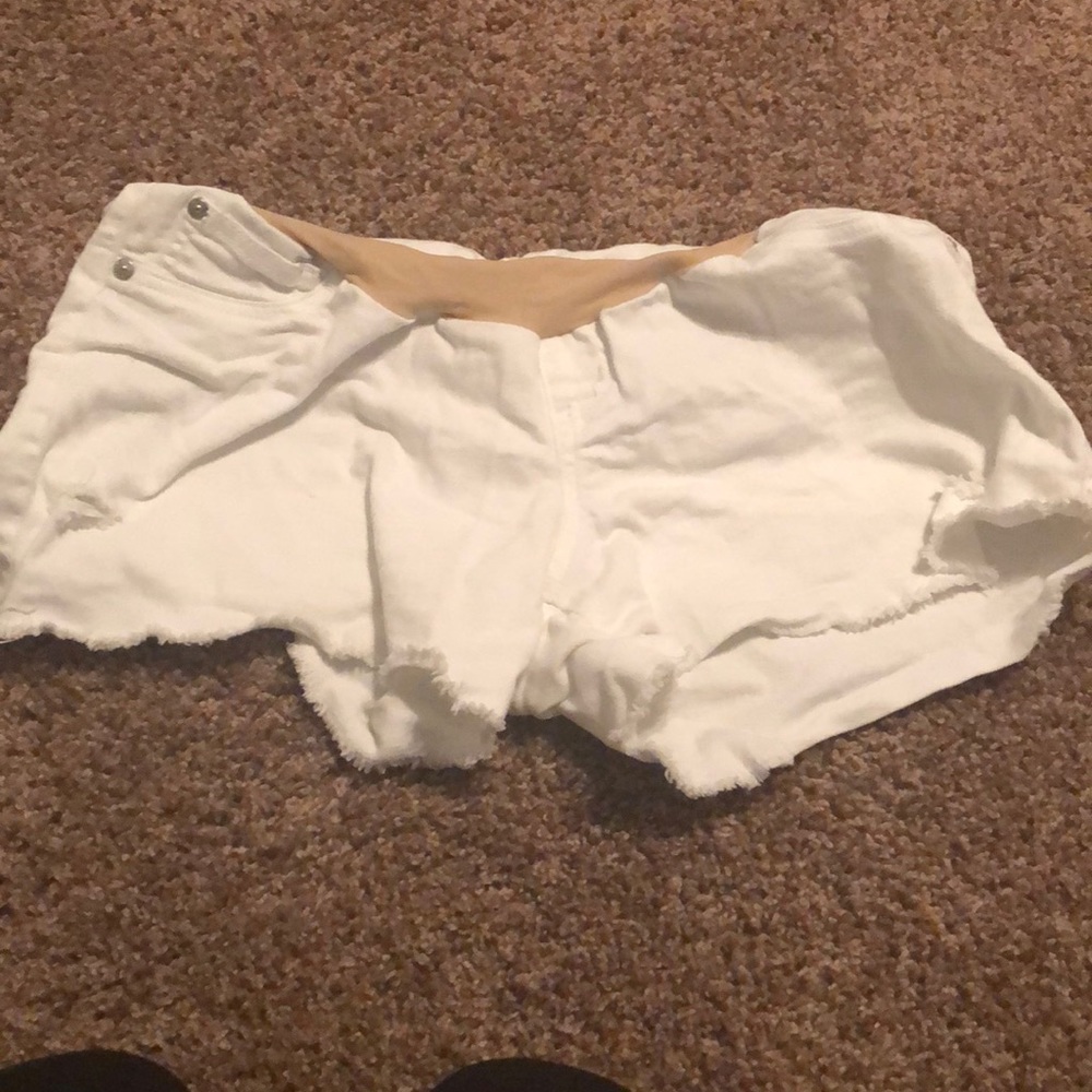 White Maternity Shorts